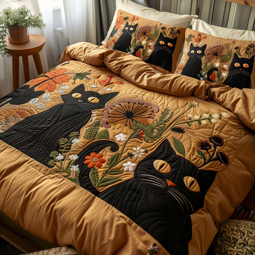 Midnight Petals Quilted Bedding Set NCU0DV4902