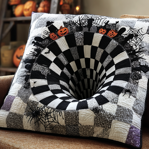 Midnight Spiral Quilted Pillow Case NCU0DV7386