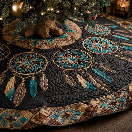 Midnight Dreamcatcher Christmas Quilted Tree Skirt NCU0TV909