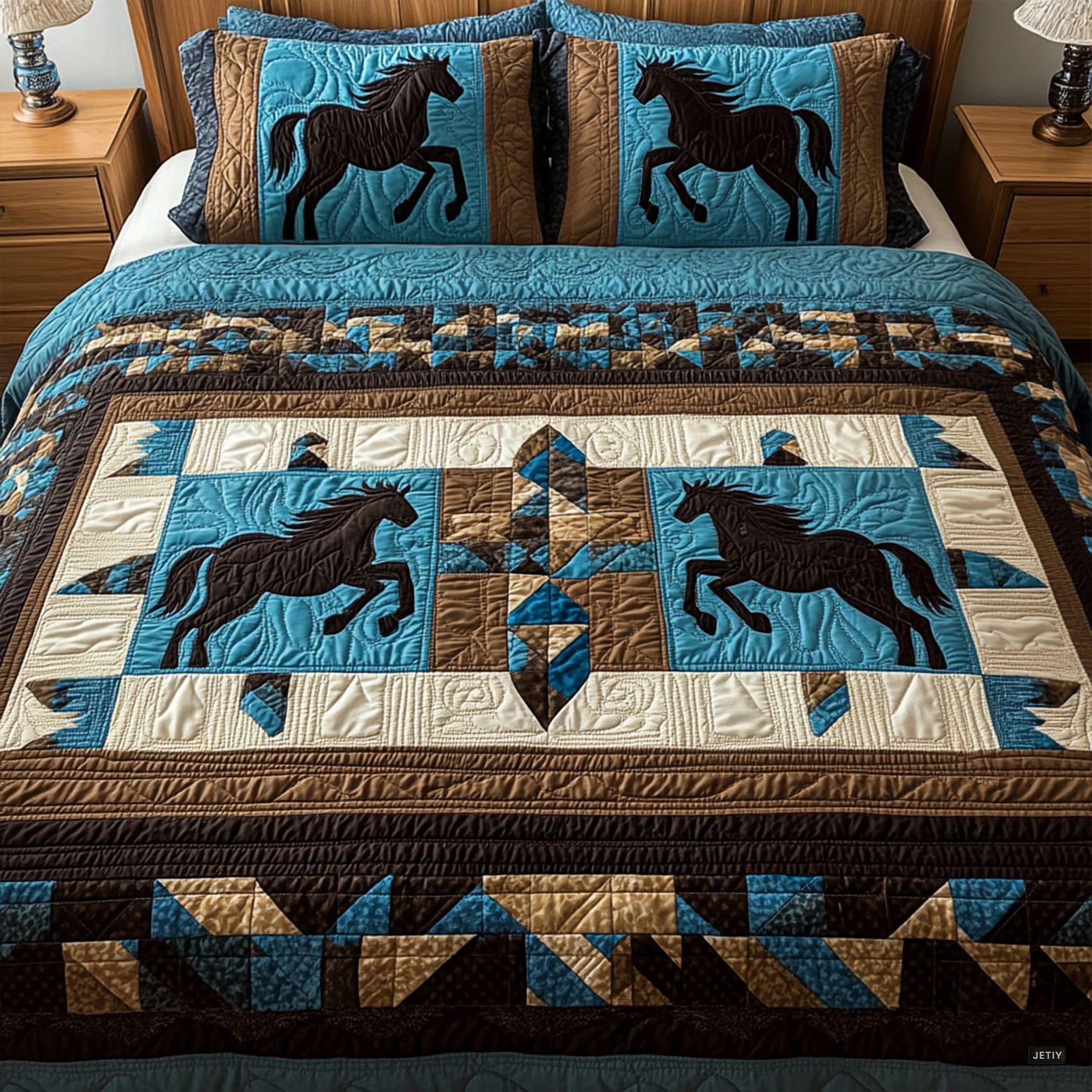 Midnight Manor 3-Piece Quilted Bedding Set GFTONT1484