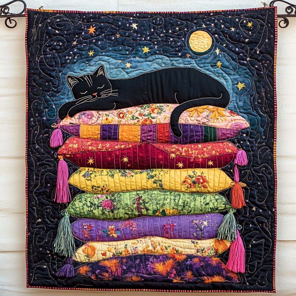 Midnight Owl Dance Quilted Blanket NCU0DV586