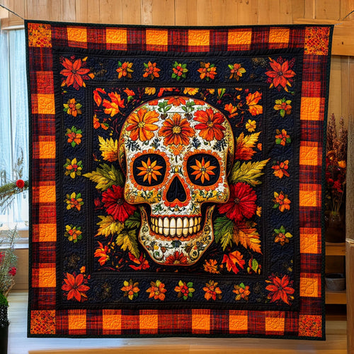 Midnight Skull Quilted Blanket NCU0PT8448