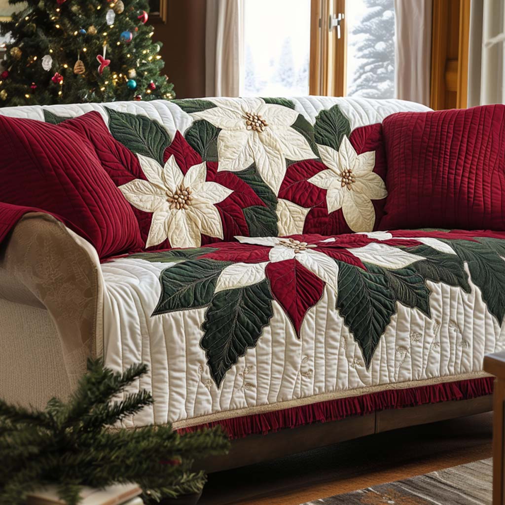 Mistletoe Kisses Quilted Sofa Cover NCU0NT10765