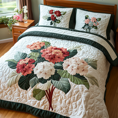 Misty Petals Quilted Bedding Set NCU0DV5274