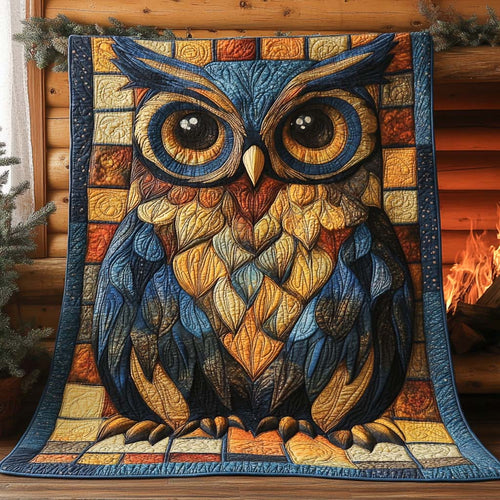 Moon Owl Quilted Blanket NCU0XD614