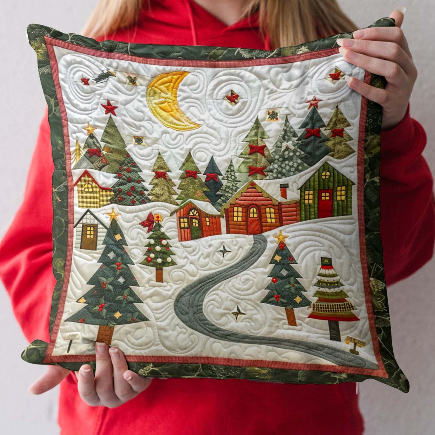 Festive Ornaments Quilted Pillow Case NCU0NNT1720