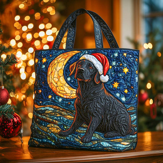 Moonlit Christmas Lab Quilted Tote Bag NCU0XD1142