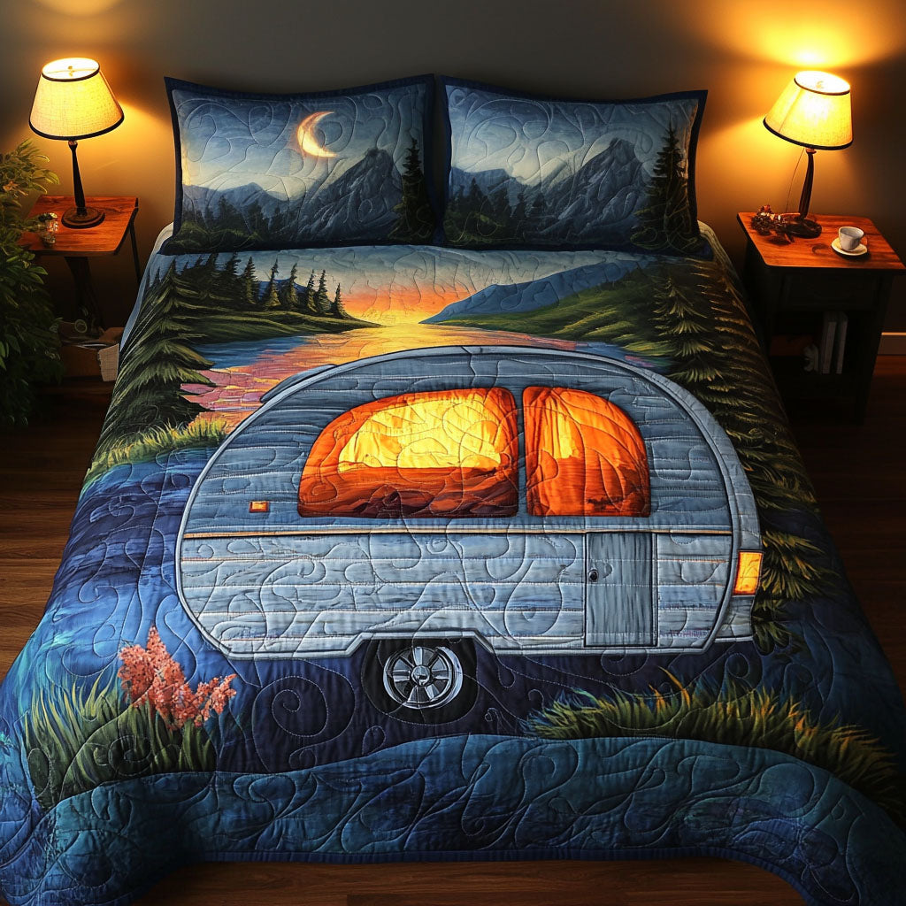 Moonlit Watchdog Dream Quilted Blanket NCU0NNT765