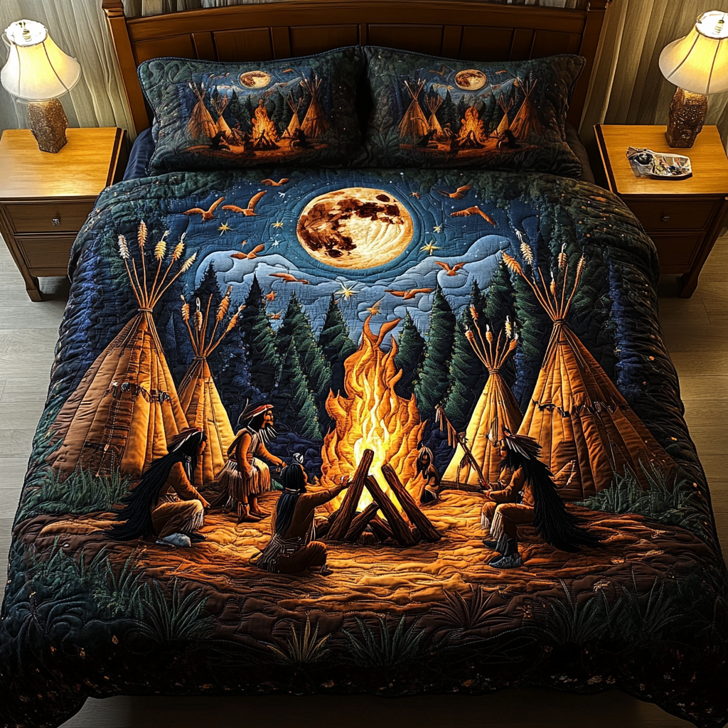 Moonlit Blossoms Quilted Blanket NCU0TL352