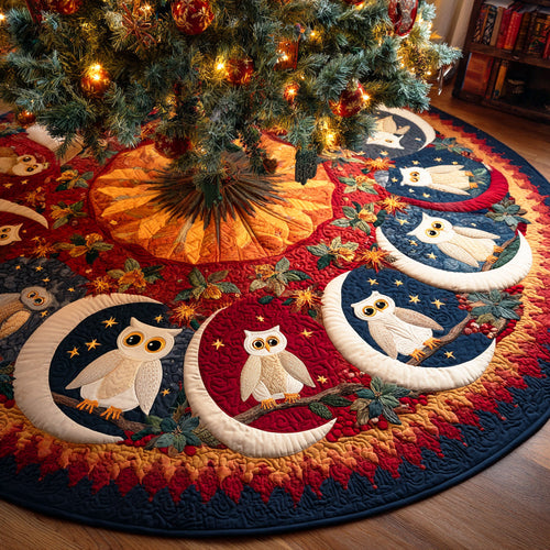 Moonlit Guardian Christmas Quilted Tree Skirt NCU0TD1122