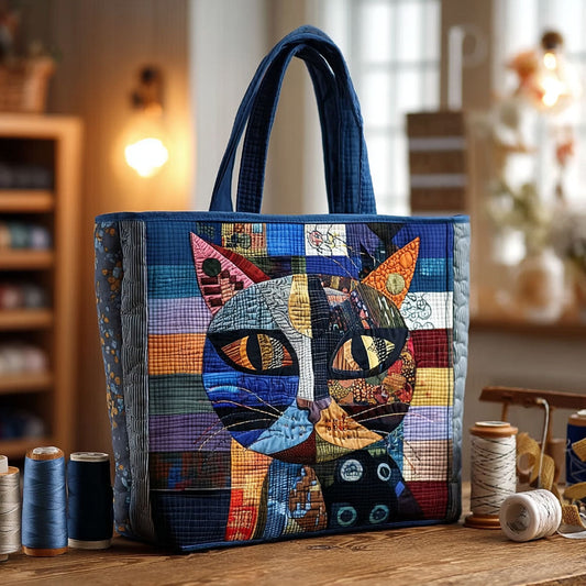 Moonlit Mosaic Quilted Tote Bag NCU0TV211
