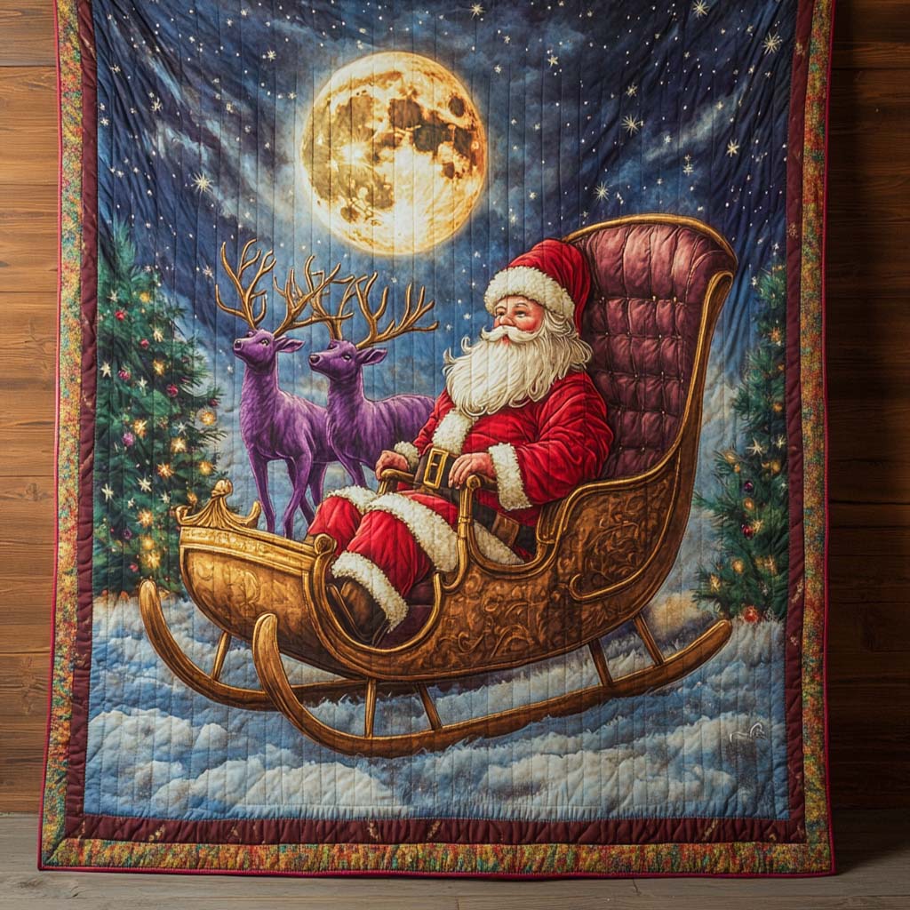 Moonlit Sleigh Quilted Blanket NCU0XD1085