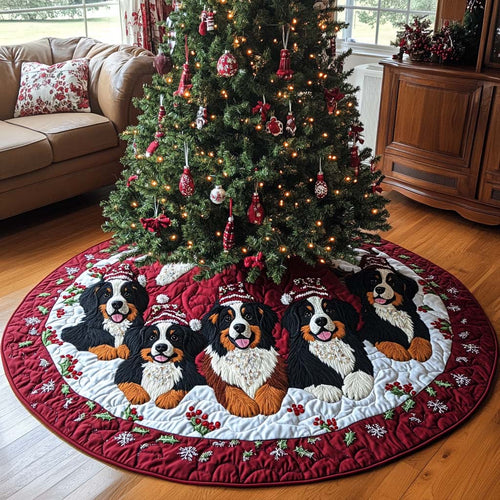 Mountain Christmas Quilted Christmas Tree Skirt NCU0DV7985
