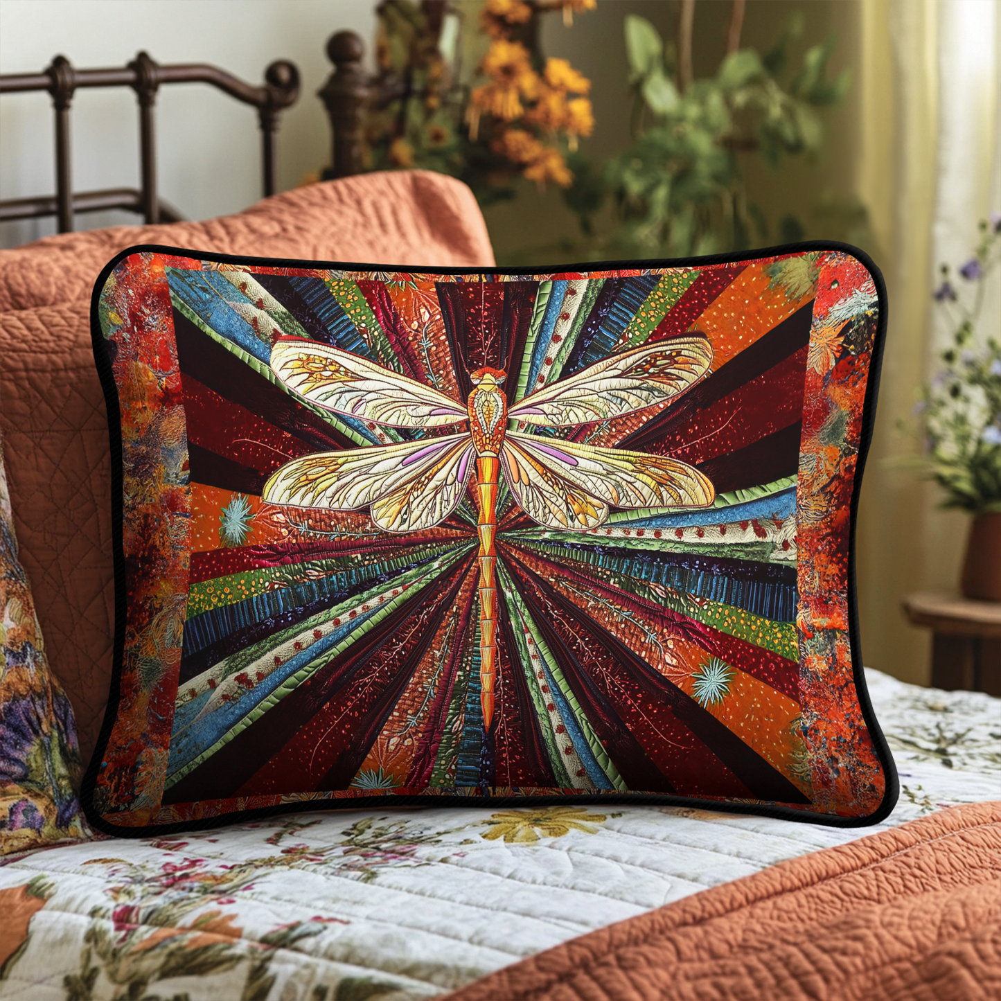 Mystic Dragonfly Quilted Bedding Pillow Case NCU0DK4248