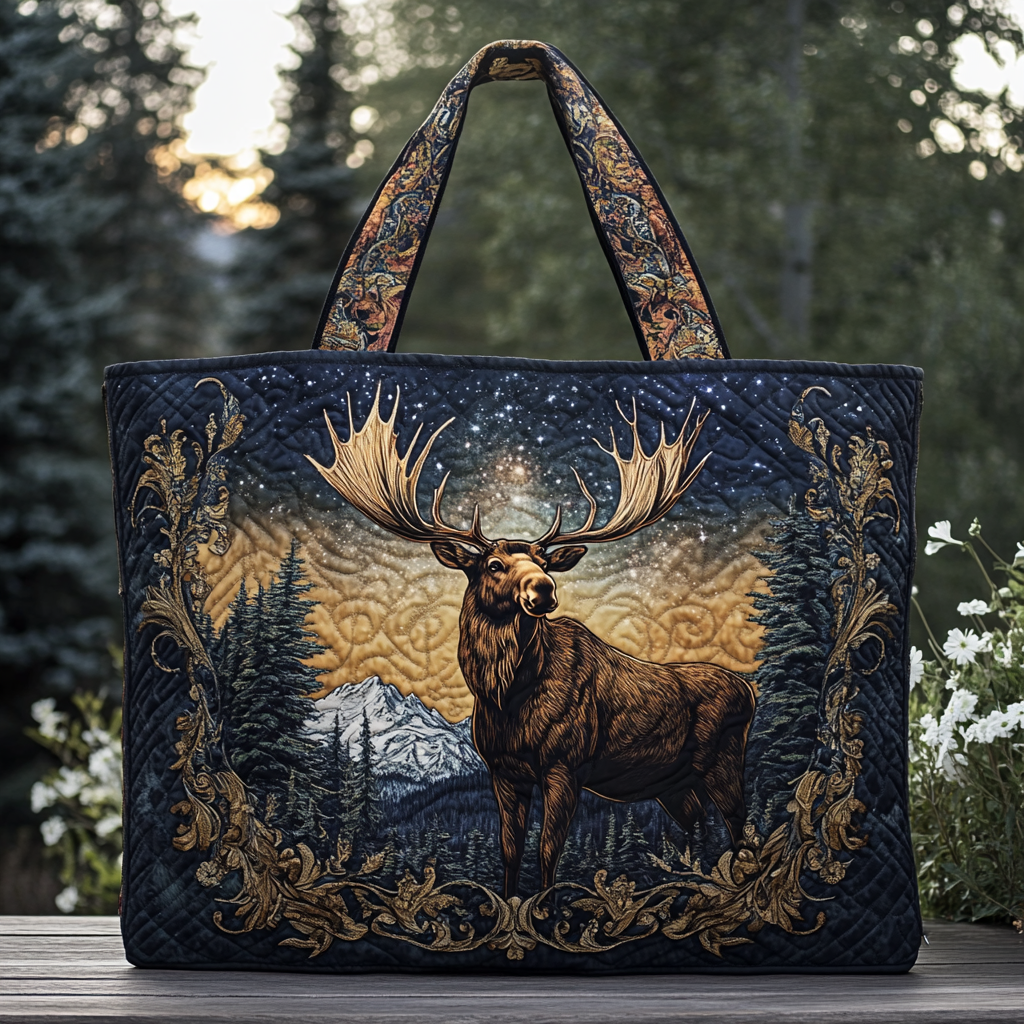Mystic Moose Quilted Tote Bag NCU0DK9786