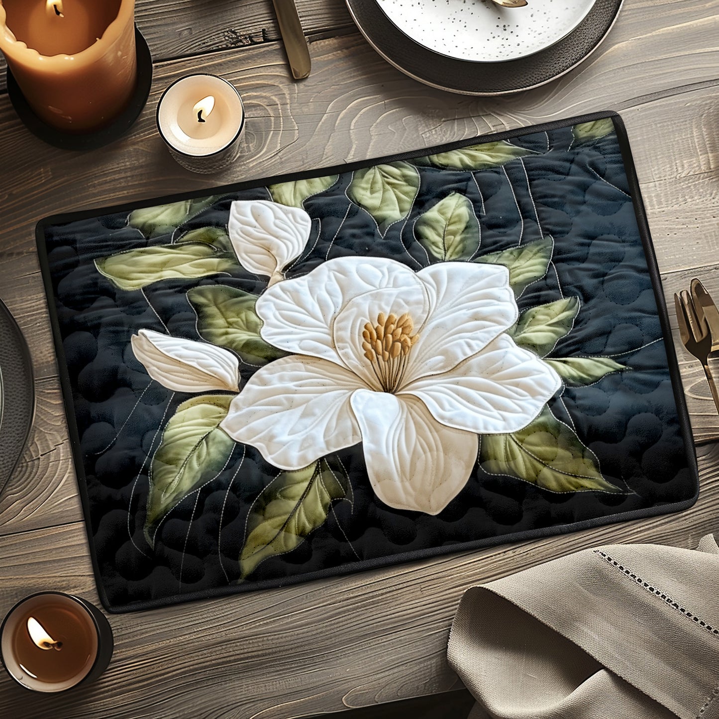Magnolia Bloom Quilted Place Mat NCU0VH3807