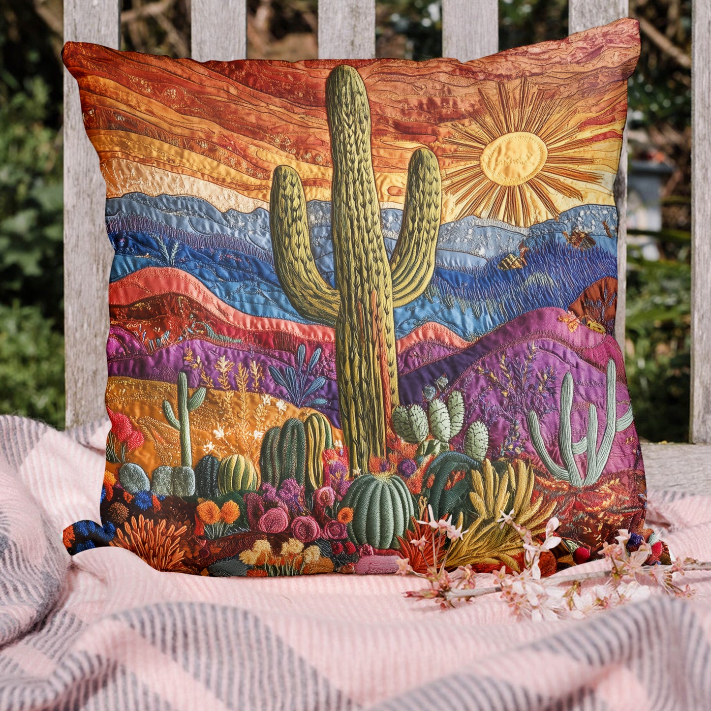 Desert Bloom Quilted Pillow Case NCU0VH3813