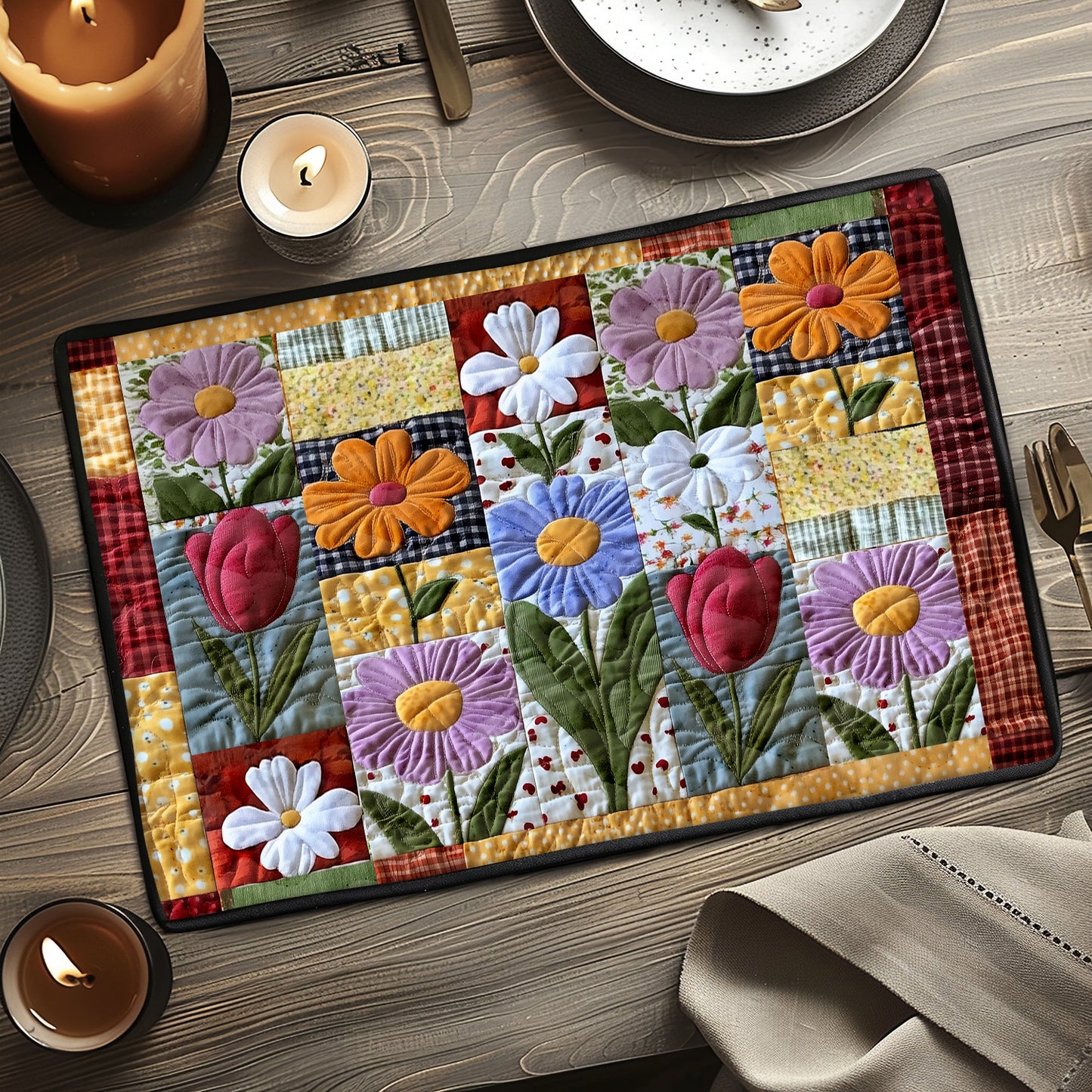Petal Path Quilted Place Mat NCU0VH3898
