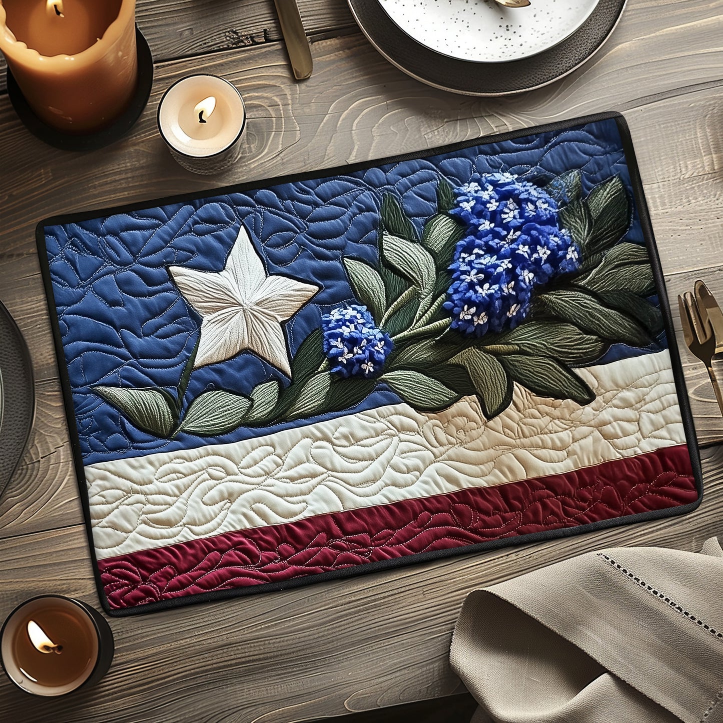 Elegant Blooms Quilted Place Mat NCU0VH4597