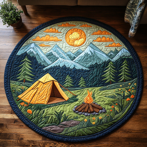 Nature Hideaway Quilted Round Mat NCU0DK5661