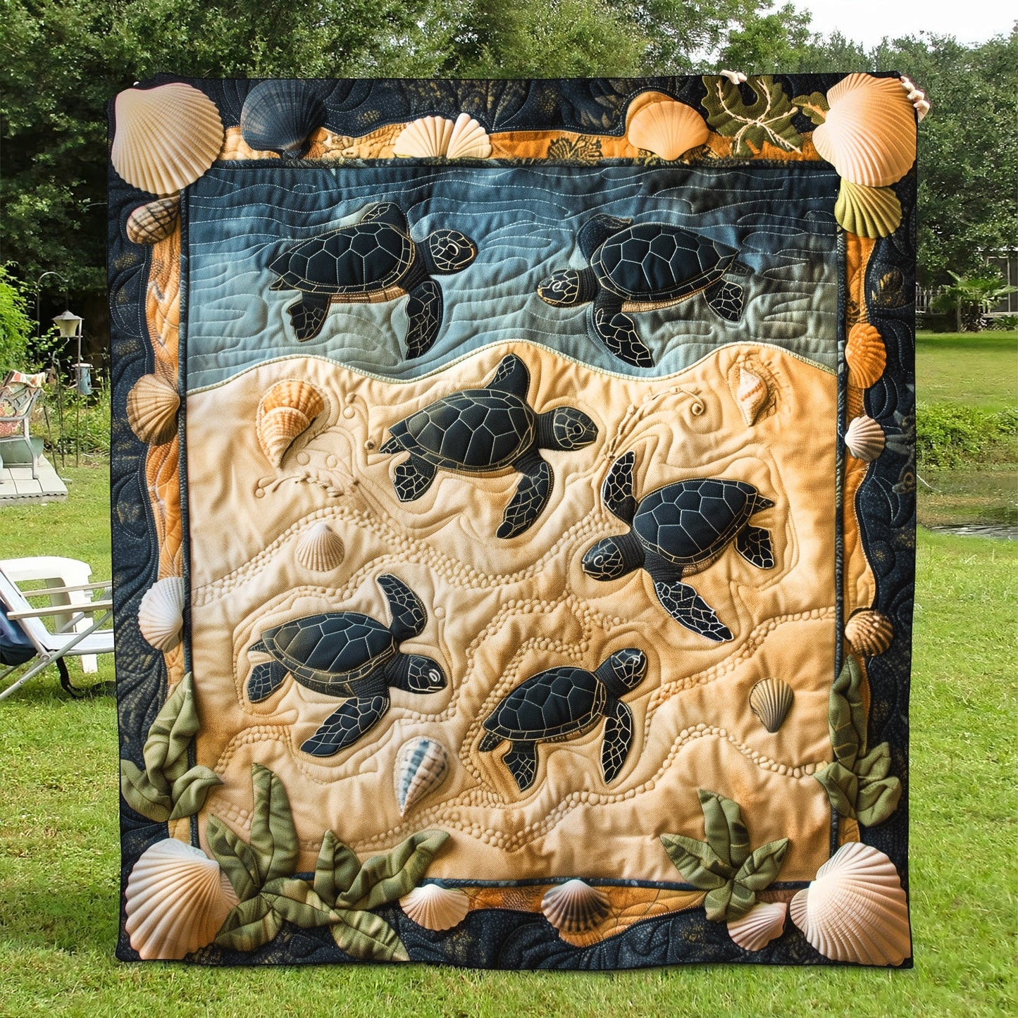 Nest to Ocean Quilted Blanket NCU0TH1168