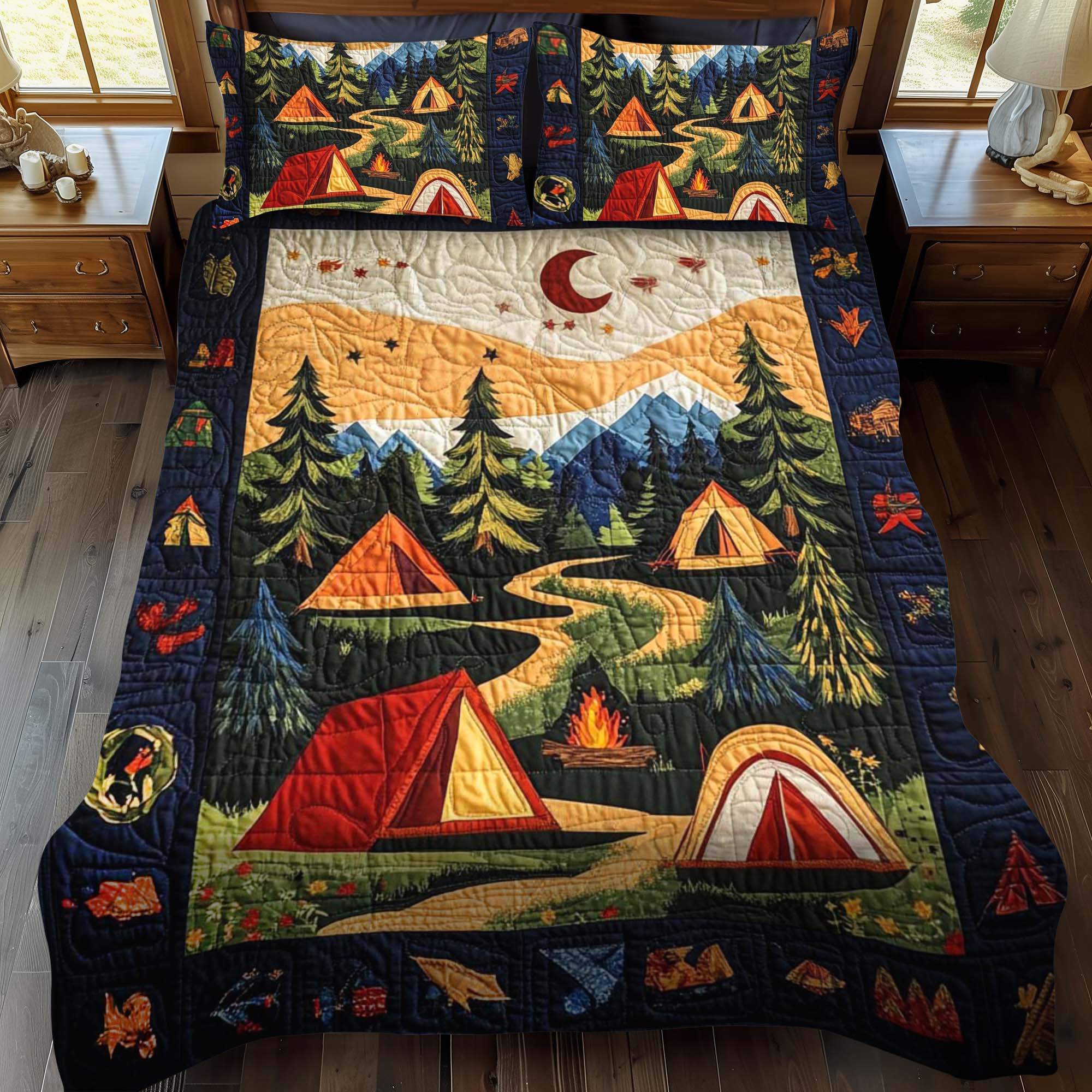 Riverbend Camp Quilted Blanket NCU0NT279