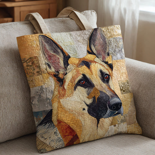 Noble German Shepherd Quilted Tote Bag NCU0HH893