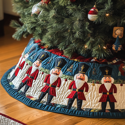 Nutcracker Charm Quilted Christmas Tree Skirt NCU0VH608