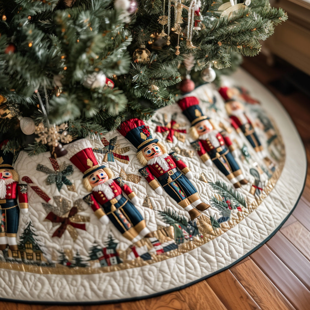 Holiday Highlanders Christmas Quilted Tree Skirt NCU0NNT147