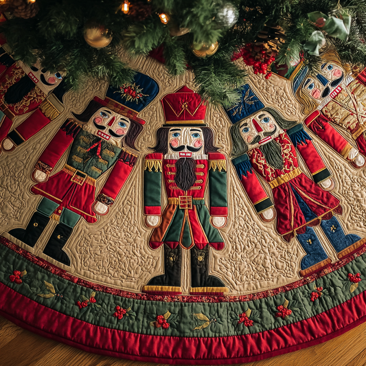 Nutcracker Whispers Christmas Quilted Tree Skirt NCU0DK10472