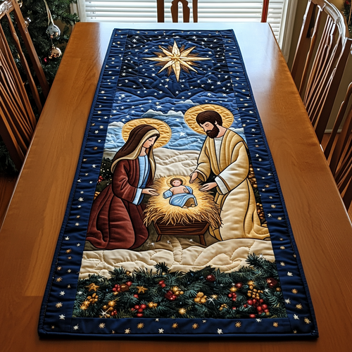 O Holy Night Peace Quilted Table Runner NCU0DK1891