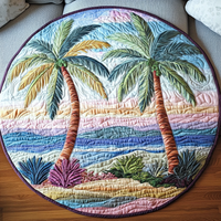 Ocean Vibes Quilted Round Mat NCU0VH5370