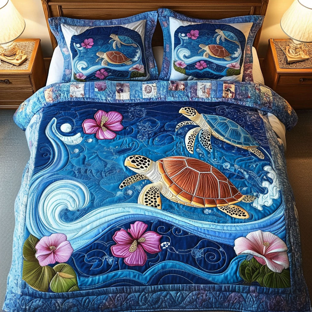 Meadow Breeze 3-Piece Quilted Bedding Set NCU0PTT397 main image 0