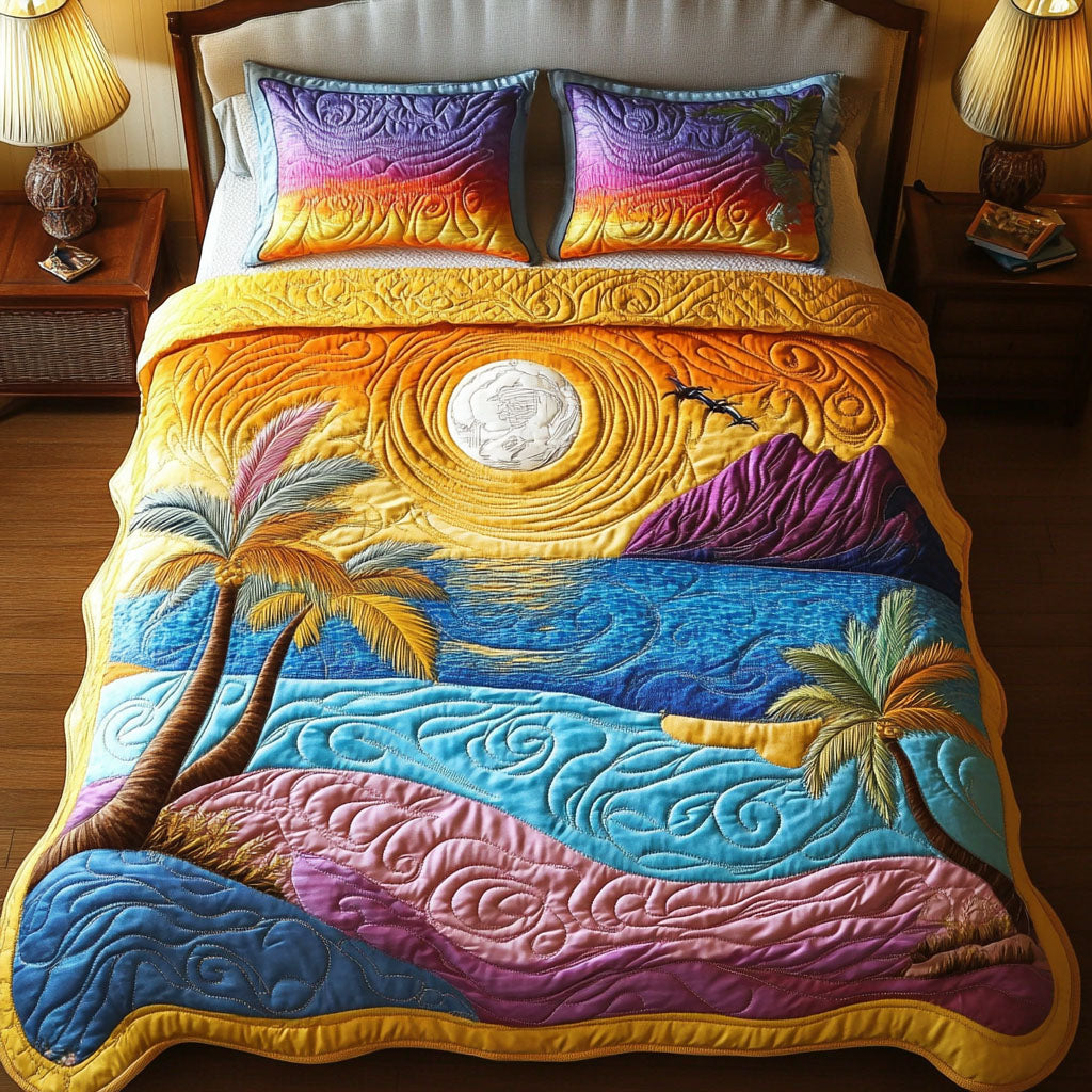 Meadow Breeze 3-Piece Quilted Bedding Set NCU0PTT397 main image 1
