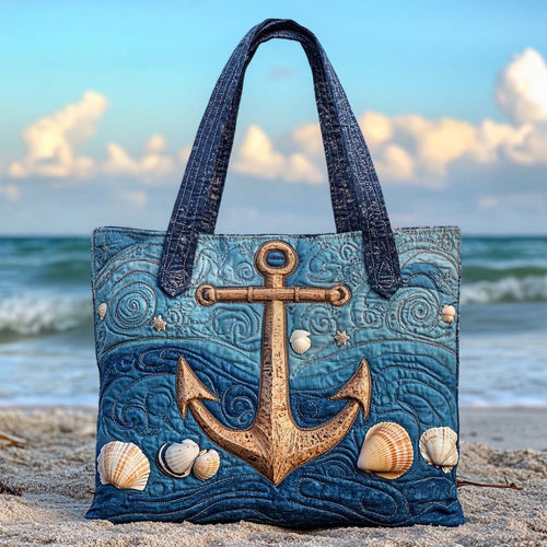 Ocean Charm Quilted Tote Bag NCU0NT9254