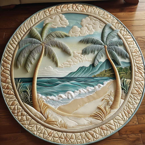Ocean Embrace Quilted Round Mat NCU0NT7480