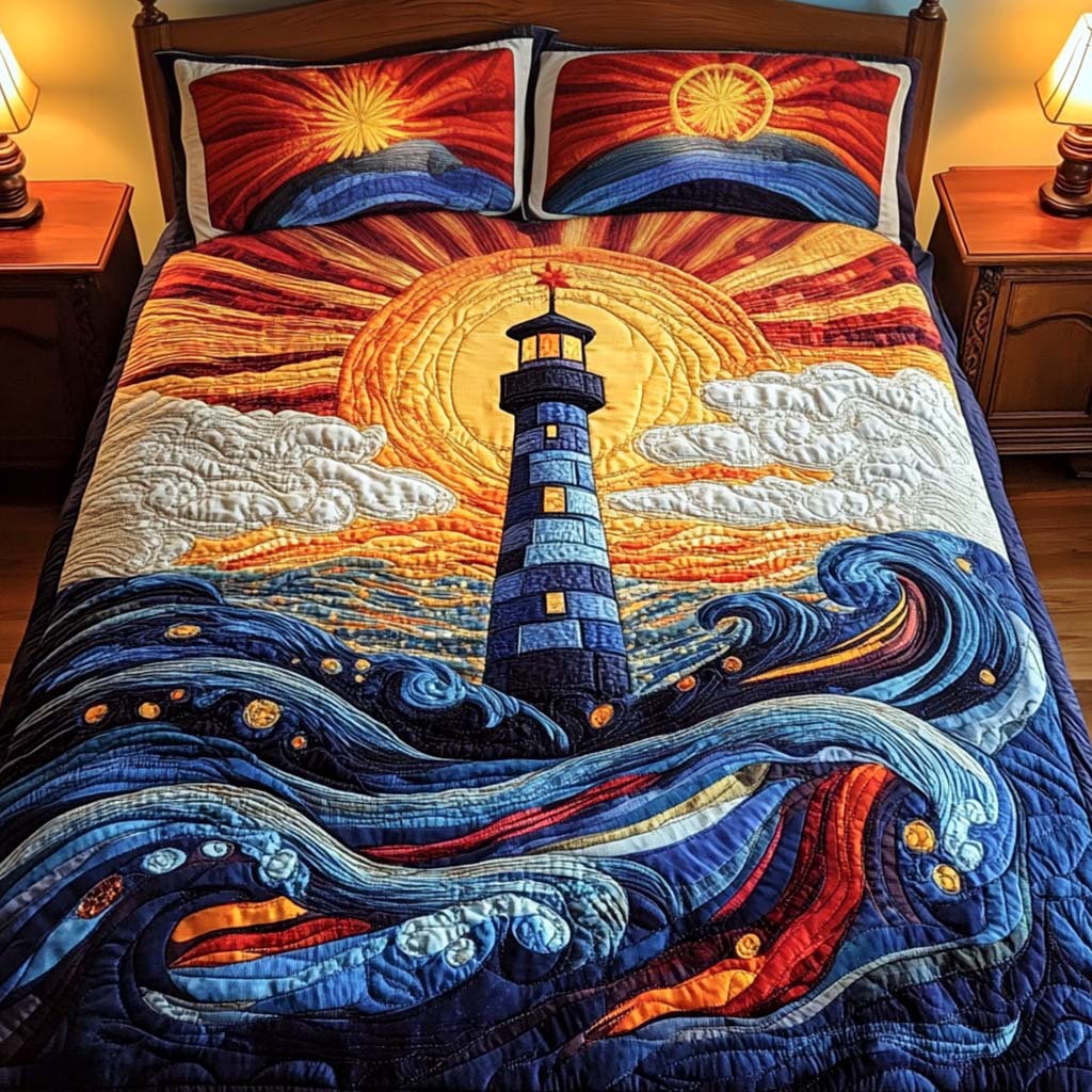 Ocean Pebble Panorama Quilted Blanket NCU0DV128 main image 1