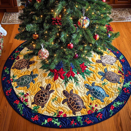 Ocean Harmony Christmas Quilted Tree Skirt NCU0NT1960