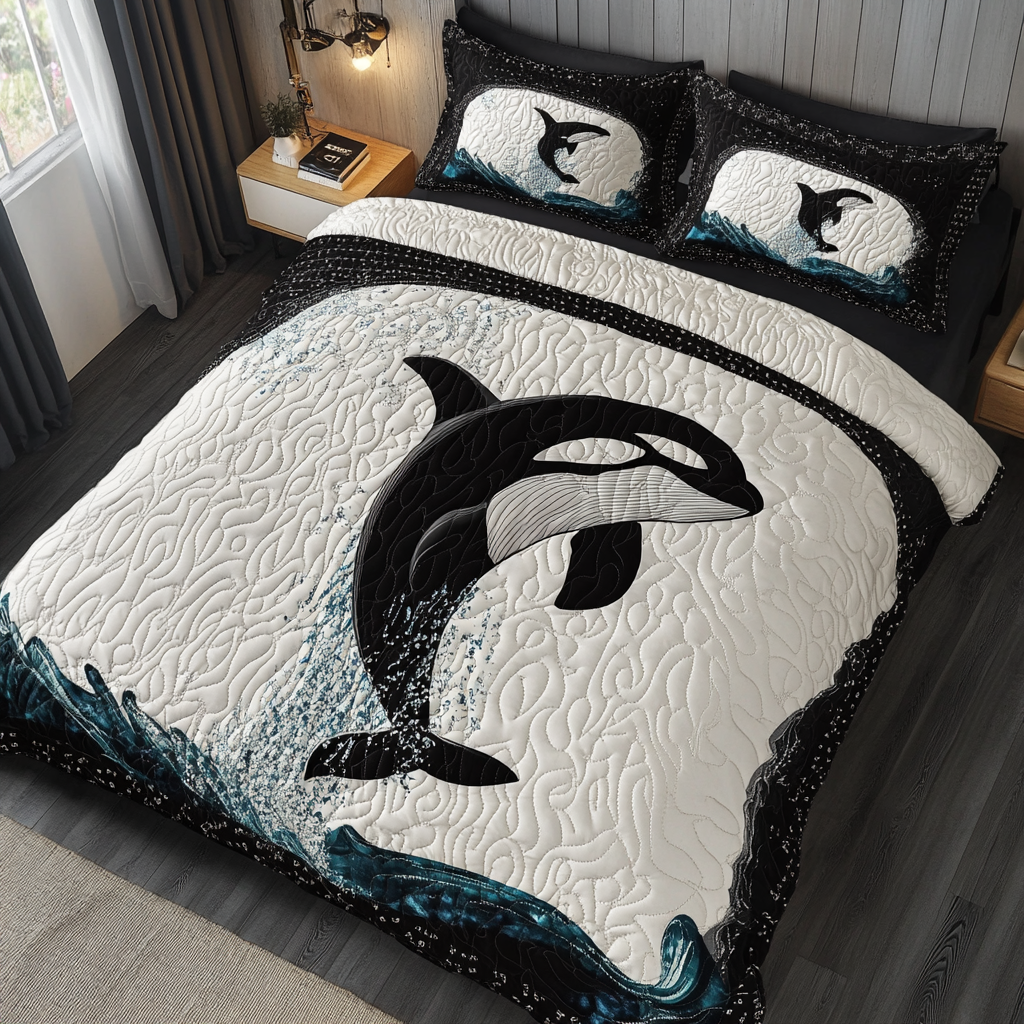 Tidal Majesty 3-Piece Quilted Bedding Set NCU0DDK181