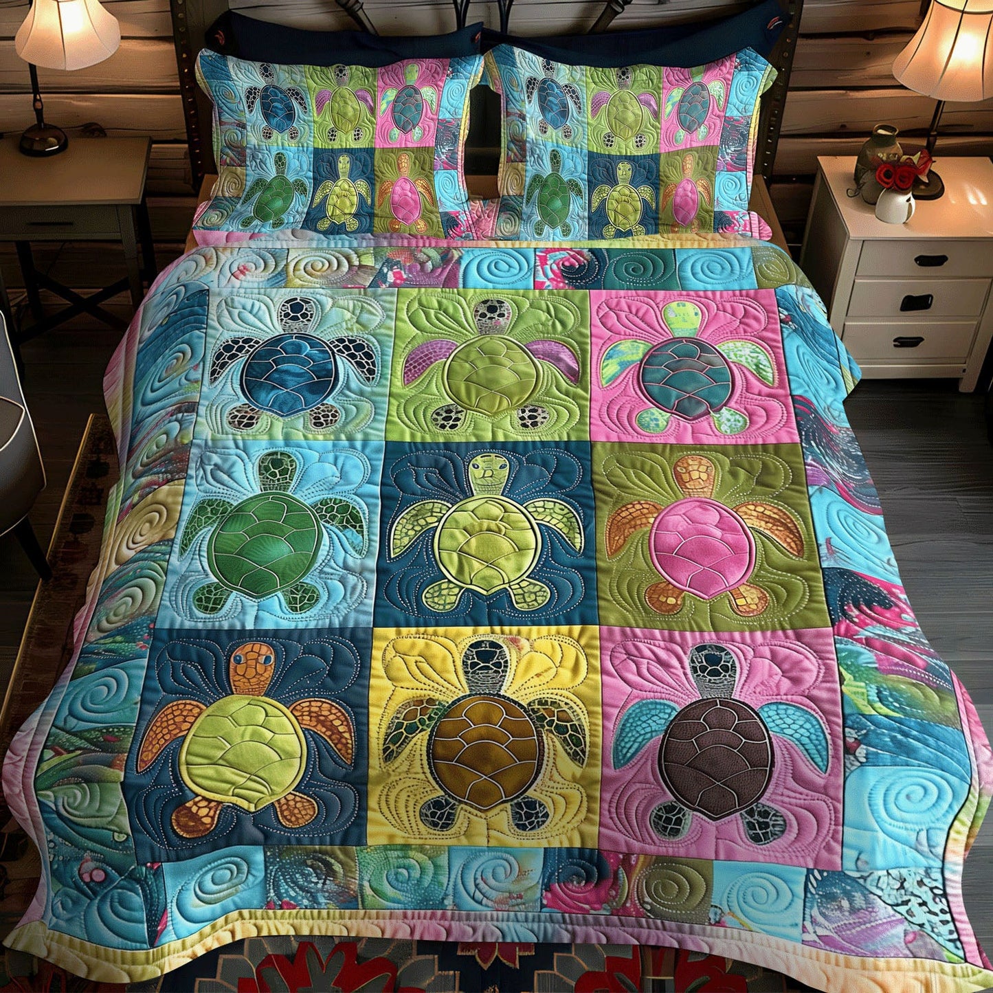 Ocean Voyage 3-Piece Quilted Bedding Set NCU0TL767