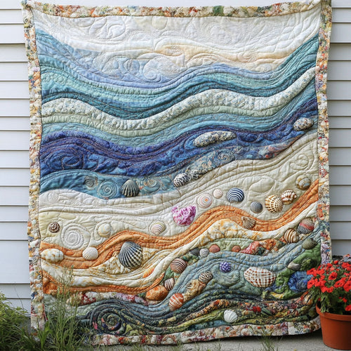 Oceanic Rhythm Quilted Blanket NCU0NT7261