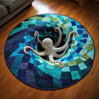 Octopus Spiral Quilted Round Mat NCU0NT9918