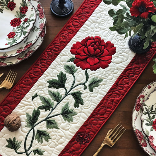 Ohio Scarlet Bloom Quilted Table Runner NCU0PT6197