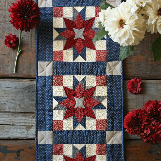 Ohio Star Patchwork Quilted Table Runner NCU0PT6198