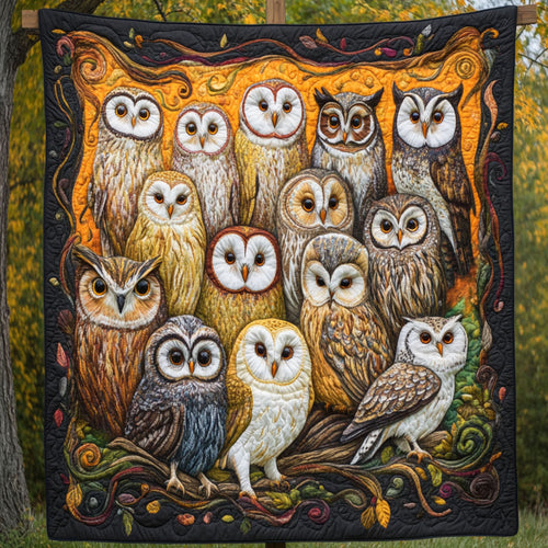 Owl Clan Quilted Blanket NCU0NT6453