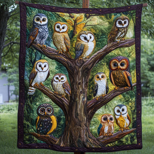 Owl Perch Quilted Blanket NCU0NT6454