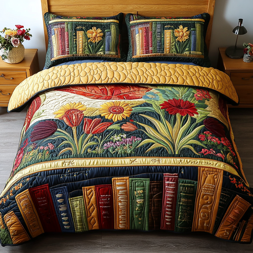 Pages in Bloom Quilted Bedding Set NCU0DK6481