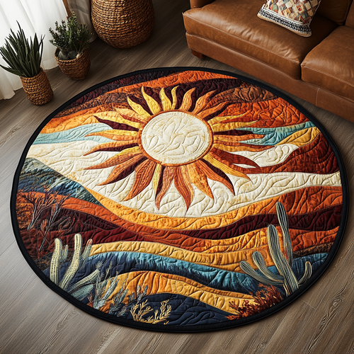 Painted Desert Quilted Round Mat NCU0VH3039