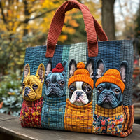 Parisian Pumpkin Quilted Tote Bag NCU0DV7141