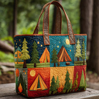 Patchwork Campsite Quilted Tote Bag NCU0NT9387